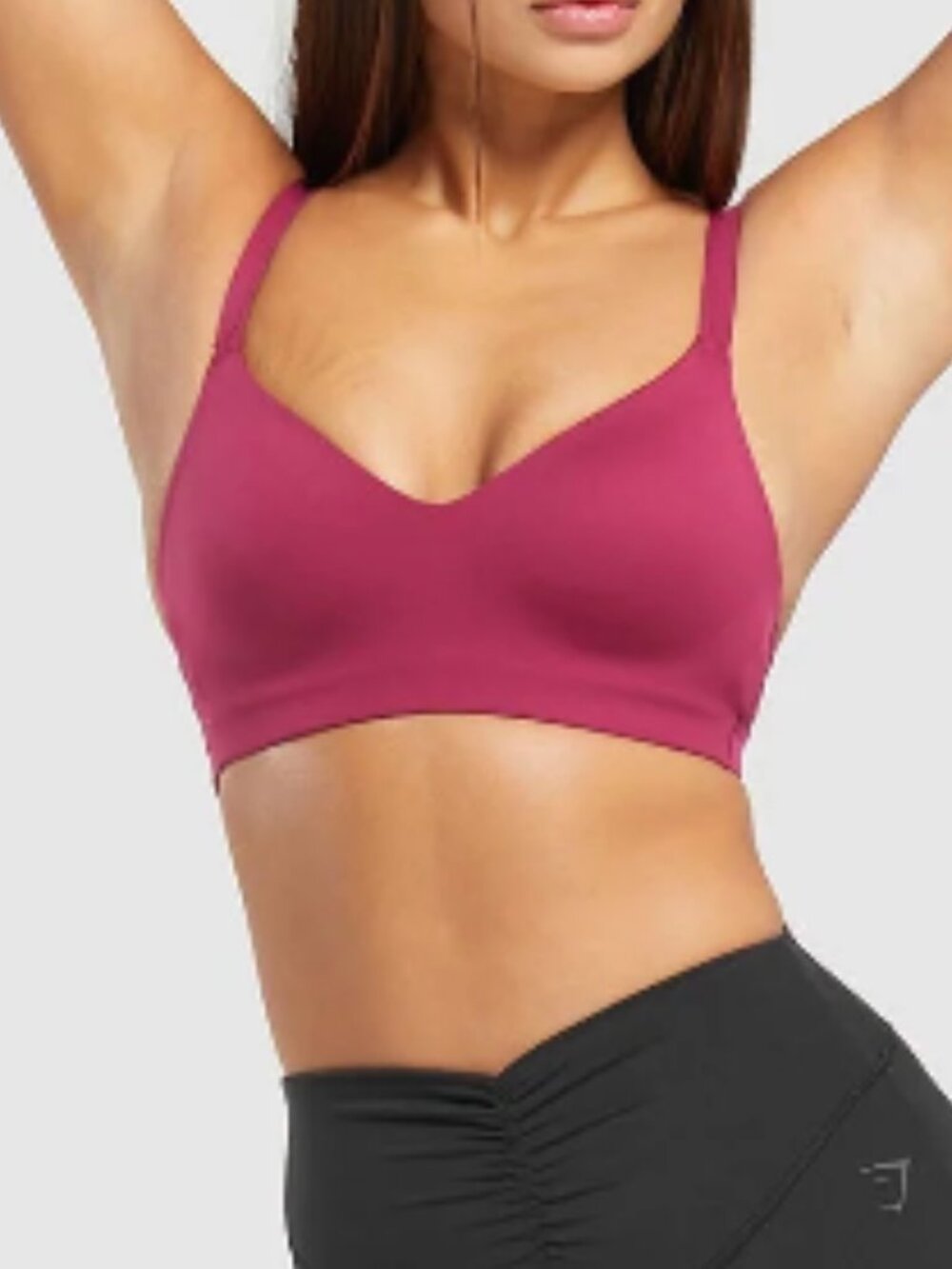 Gymshark Strappy Back Light Support Sports Bra- WHITE